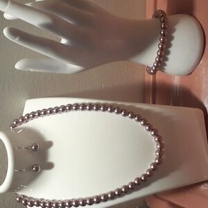 Purple Pearl Necklace Elegant Jewelry